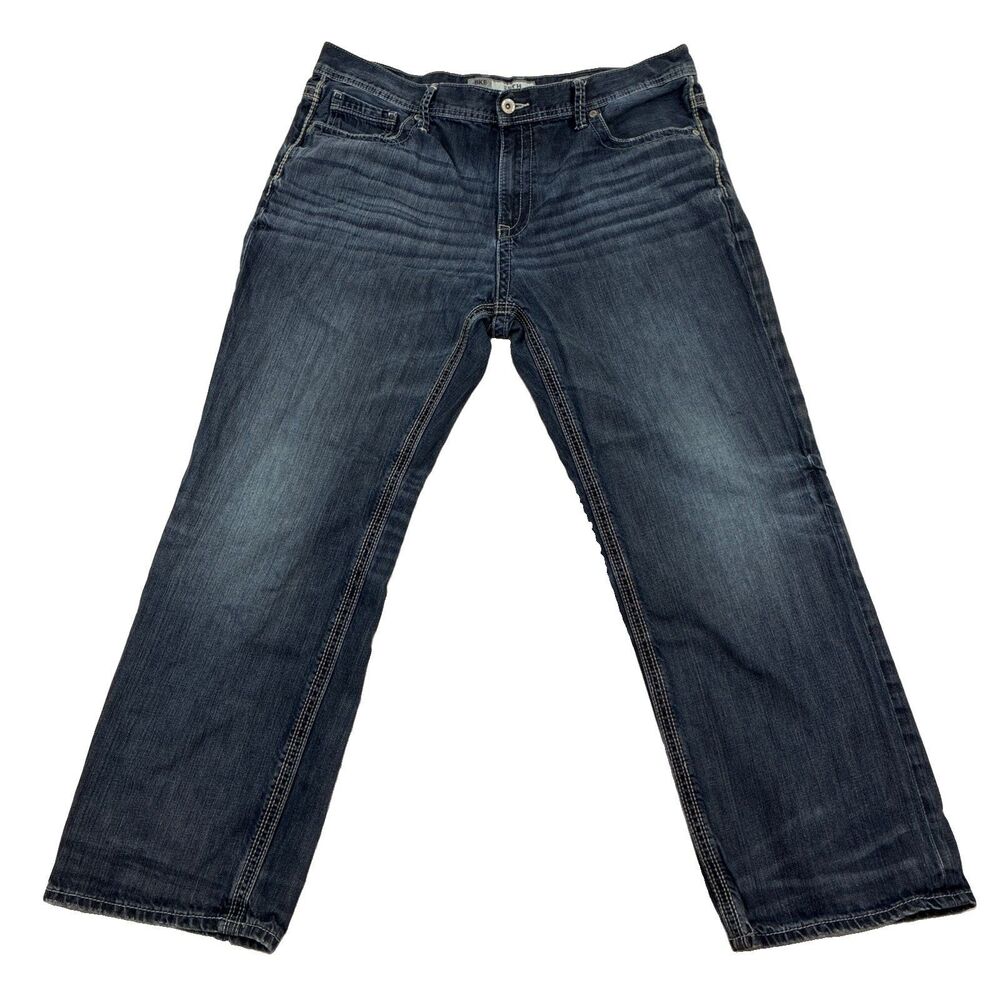 BKE Buckle Seth Jeans 40R 40x31 Straight Leg Blue Denim Western Cowboy